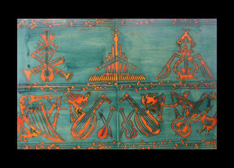 N.22-W-La-Musica-768x551 ceramiche artistiche orologi da parete