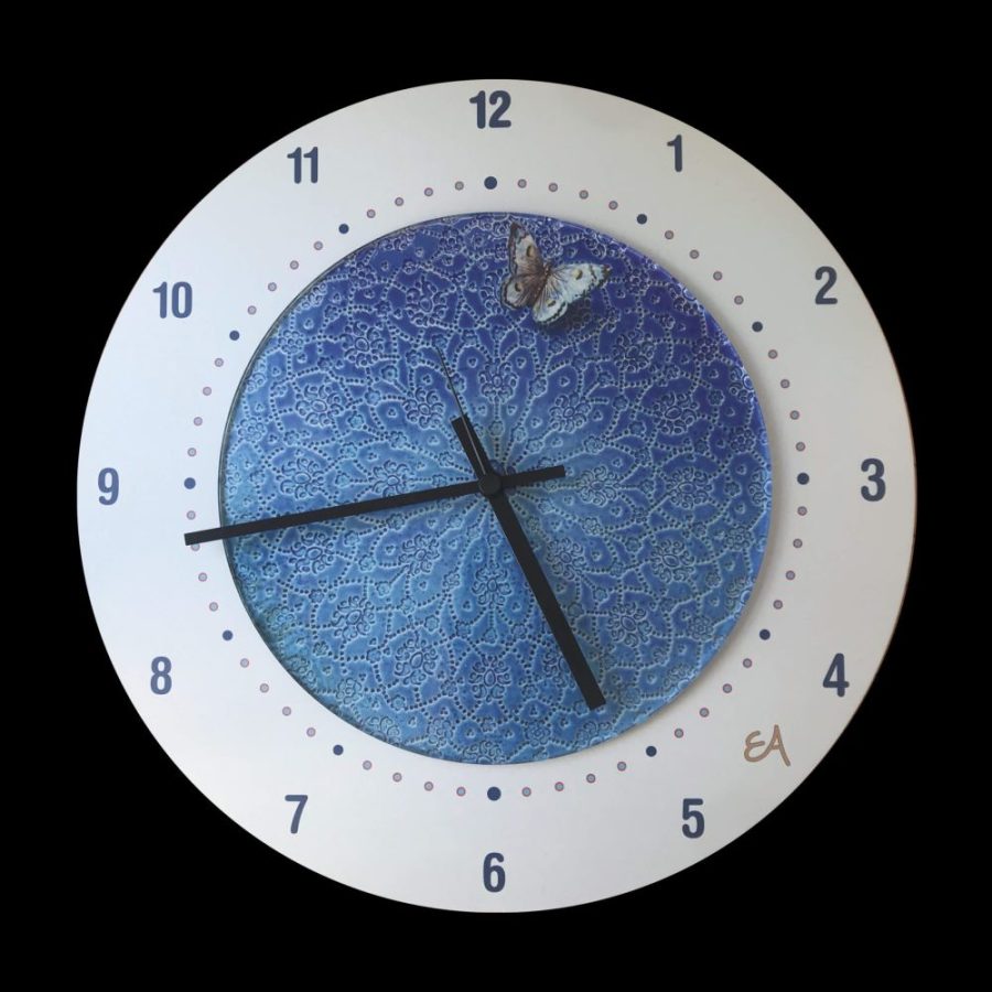 orologio da parete ceramiche artistiche Elvio Arancio