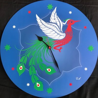 rebirth wall clock by elvio arancio specialized on phoenix art